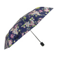 2020 custom chinese supplier Super mini version Blue flowers 3folding umbrellas for gift